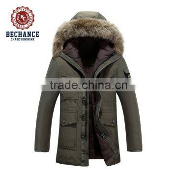 Men Winter Down Jacket Wholesale Down & Feather Padded Jacket With Fur