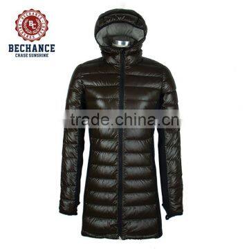 W2015 High Quality Women Slim Long Hooded Parka Jacket