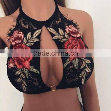 2017 New Style Halter Bra floral hot sexy women bra