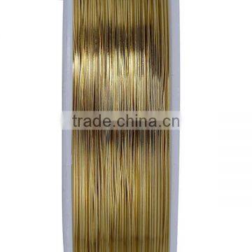 Copper Beading Wire Thread Cord Round Gold Plated 0.25mm Dia. , 2 Rolls photo-2
