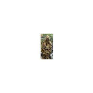 Lightweight Mesh Synthetic Winter White, Spring Green 3D 3D Camouflage Suit, 3D Sneaky Pants