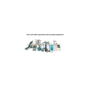 Wire and cable separation and recycling equipment