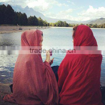 B22514A Ladies Large Cotton Scarves Autumn/winter Fringes Cotton Scarf photo-6