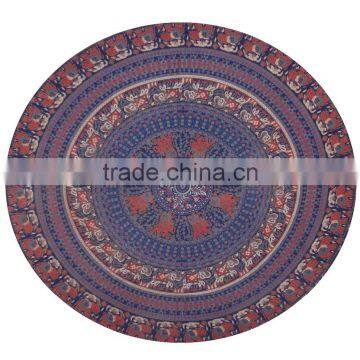 Jaipuri Bandhej Manufacturer Mandala Round Tapestry For Women