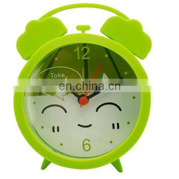 Silent Plastic Kids Table Silicone Alarm Clocks With Plastic Cover