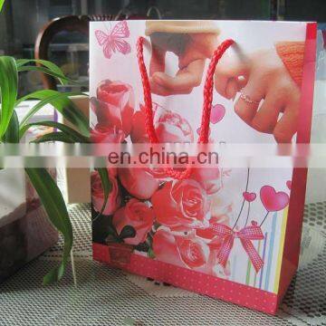 2012 New flower design plastic shopping bag/gift bag for valentines' day