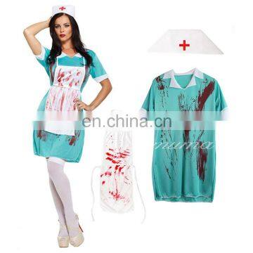 Halloween Ladies Bloody Zombie Nurse Horror Fancy Dress Costume