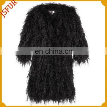 Women's lovely coat made of cheap ostrich feathers