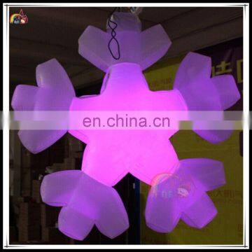 Wholesale Cheap Price Inflatable Lighting Up Christmas Snowflake Hanging Decoration For Sale