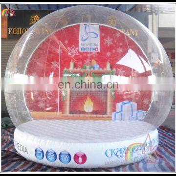 High Quality Giant Inflatable Snow Globe For Christmas Promotion