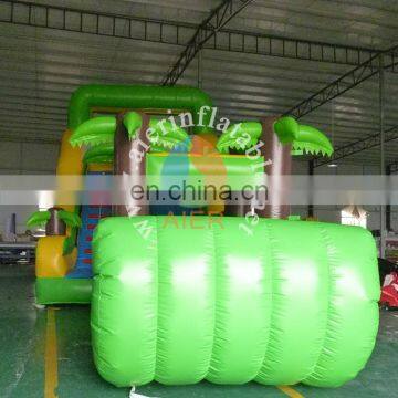 2017 newest green coconut tree slide / dry inflatable slide wholesale price slide zip lock plastic bag