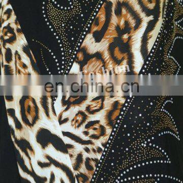 Exquiaite Leopard Print Dubai Black Abaya Fancy Dress Moroccan Style Abaya photo-4