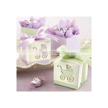 Baby Carriage Favor Boxes with Ribbon