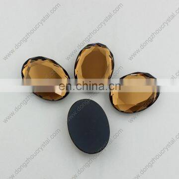 High Quality Large Flat Back Glass Crystal Stone,rhinestones With Holes
