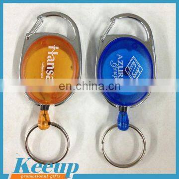 Most popular customized logo Cheap retractable key reel badge