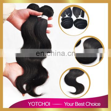 100% Brazilian Human Hair Sew In Weave Virgin Brazilian Black Wavy Hair Extensions