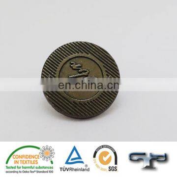 Custom button accessories hardware logo laser out effect jeans button