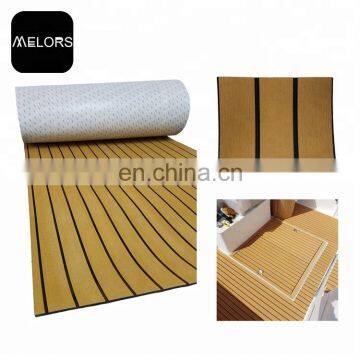 Melors 90in x 35in Marine Decking EVA Heat Resistant Faux Teak Flooring
