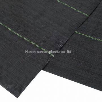 Garlic and onion PP woven weed control mat,plastic ground cover black weed kill fabric,100gsm anti grass gardening mat