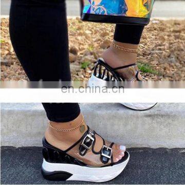 2020 Plus Size Summer Woman Slippers Sliders Heels Platform Sandals for Women And Ladies Women's Sandals photo-6