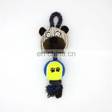 Animals Pet Rope Chew Squeak Toy Interactive Ball Plush Dog Toy photo-4