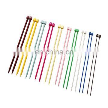 Knitting Tools Colored Single Pointed Beaded Sweater Needle Plastic Steel Sweater Needle Set with 10pcs each set