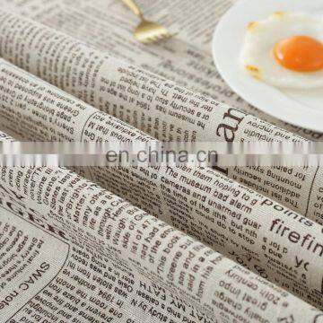 Table Cloth Wholesale English Newspaper Pattern Cotton Linen Table Cloth photo-4