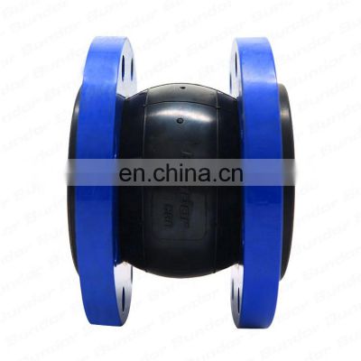 Bundor DN40-600 Q235 afa flex rubber expansion joint carbon steel cast steel flange EPDM single sphere rubber joint