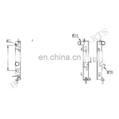 NEW design mechanical radiator with Auto Engine as radiator plastic tank