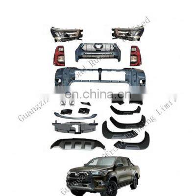 hilux revo car body kit for hilux revo 2015 + to hilux rocco 2020 2021 facelift body kit