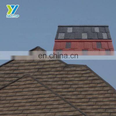 Natural Building Material Roofing Shingle / Colorful Stone Coated Metal Roofing Tile photo-2