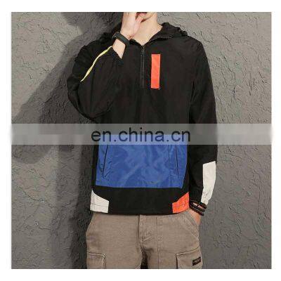 Wholesale Custom Men's New Sports Jacket Windbreaker Loose Half Zipper Jacket Casual Stand Collar Pullover Jacket photo-5