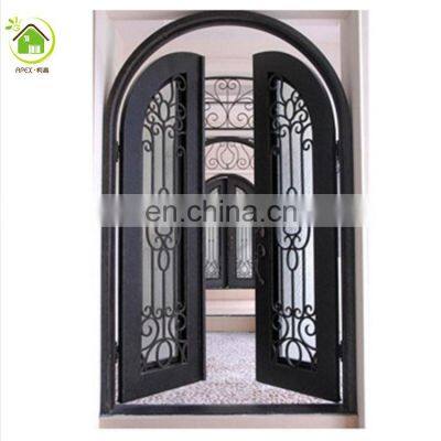 48 inches main entrance double exterior wrought iron front doors