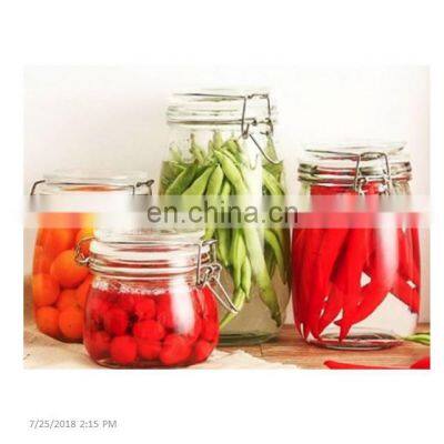 Multifunctional Glass Airtight Sealed Canister, Cheap Food Safety Glass Jar Clip, Round Shaped Apothecary Jar With Lid photo-2