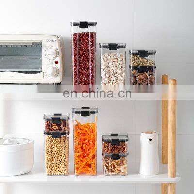 Airtight PET plastic food container watertight fridge organizer transparent drawer organizer