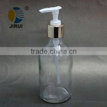 250ml glass hand soap bottle with pump