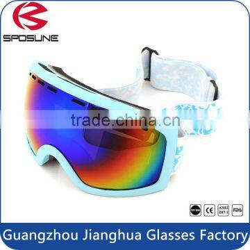 Hot sale fake revo dual lens anti fog best goggles 2015 mountain snowborading goggles