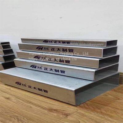 Yunnan Q235 square tube wholesale hot dip galvanized square tube 40 * 80 * 3 square tube Kunming sales square tube