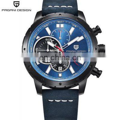 PAGANI DESIGN 2758 Luxury Military Sports Chronograph Calendar Analog Quartz Men Causal Waterproof Multi-function watch