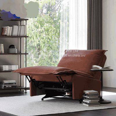 Nordic Family Single Functional Sofa Sofa Chair Modern Leather Art Leisure Single Chair Coffee Chair photo-5