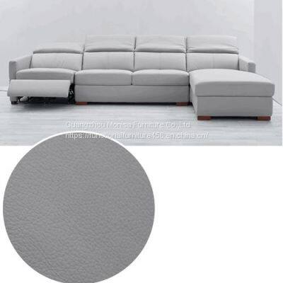 Modern Minimalist Leather Sofa Living Room L-Shaped Chaise Longue Corner Top Layer Cowhide Contact Surface Functional Sofa