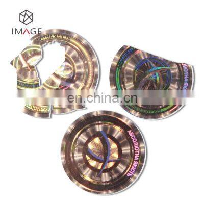 One-Time-Use Circle Security Fragile Holographic Sticker for Seal Application