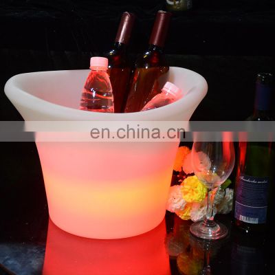 Portable Party Use Led Rechargeable Cooler Bar KTV Outdoor Nightclubs Party USB Recharegabele Led Plastic Beer Ice Bucket