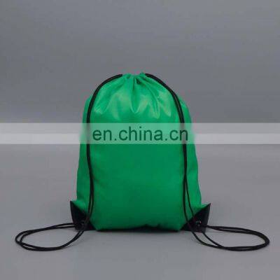 Custom Logo Bags 210D Polyester Draw string Sports Backpack Promotional Bag Custom Polyester Drawstring Bags