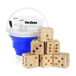 Customized Giant Wooden Yard Dice Set for Outdoor Backyard Games photo-3