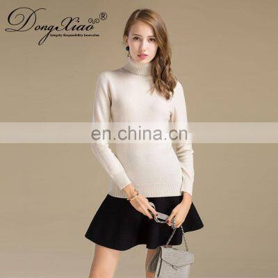 Pure Cashmere Turtle Neck Pullover Winter Plus Size Women's Sweaters photo-2