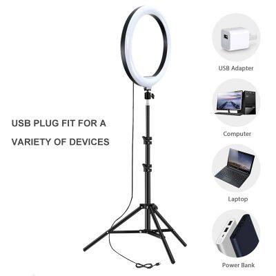 10inch RGB LED Ring Light With 200cm Tripod Stand Flexible Phone Holder for Live Streaming Makeup Camera Selfie photo-5