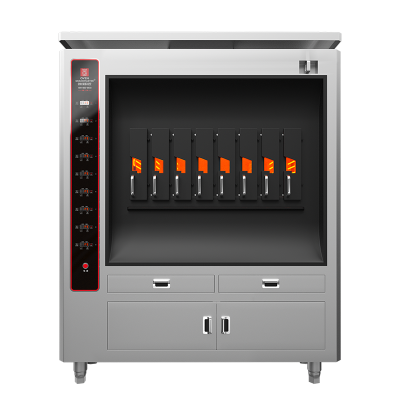 Commercial electric fish grill with 8 compartments 8 fish at a time BBQ Grill Oven Equipment