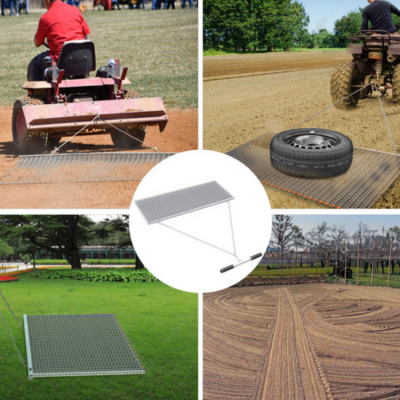 Wholesale 8ftx4ft Custom-Sized Steel Drag Mat Lattice Design Square Expanded Mesh for Odd-Shaped Sand Volleyball Courts Spring