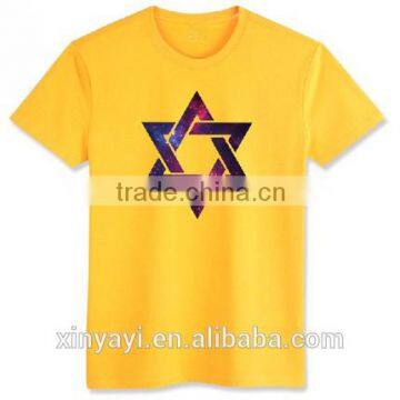 2014 Colorful Geometric Six-pointed Star Loose Plus Size Men Short Sleeve t Shirt photo-4